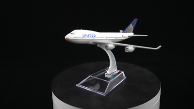 16cm Aircraft Boeing 747 United Airlines Air Alloy Plane Model Toy
