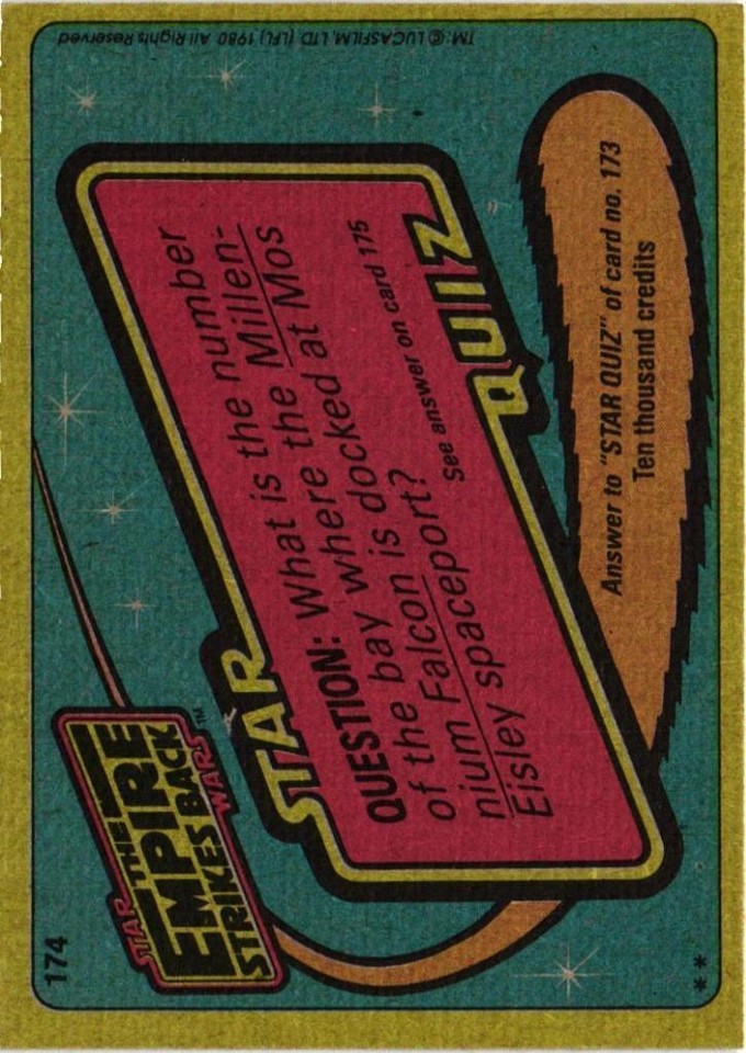 ARTOO'S BUMPY LANDING 1980 Star Wars Empire Strikes Back #174 BUY ANY 2 ...