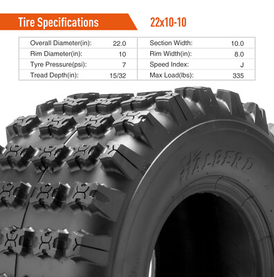 22X10-10 ATV Tire 4Ply 22X10X10 Sport Quad Rear GNCC Tyre All