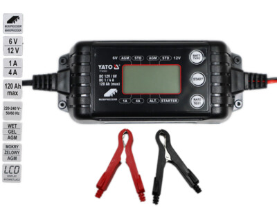 Yato Batterieladegerät Batterietrainer 6V 12V 4A Motorrad Pkw Ladegerät Autobatt