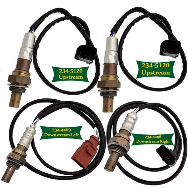 4 шт датчиков кислорода вверх + вниз по течению для 2005-2009 Audi A4 A6 3,2 л V6 - Изображение 3 из 4