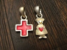 Stunning Vintage Estate Nurse Medical Charms Pendants