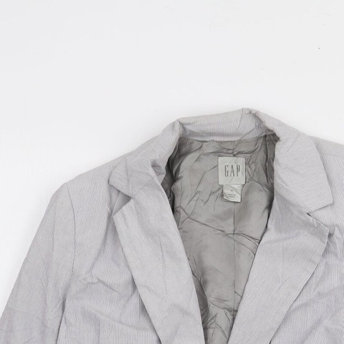 Gap Womens Blue Striped Cotton BlendSuit Jacket Size 8 - Picture 5 of 12