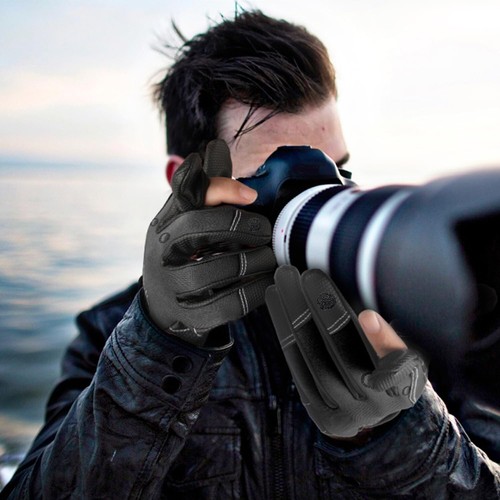 Water-Resistant Neoprene Fishing Gloves with 3 Cut Fingers - Unisex Design - Picture 6 of 7