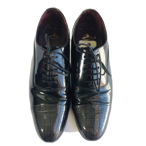 Mens TED BAKER Archeey 2 Black Patent 