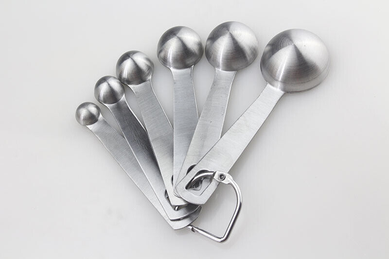 Brand New 6 pcs Stainless Steel Measuring Spoons Set Teaspoon&Tablespoon USA