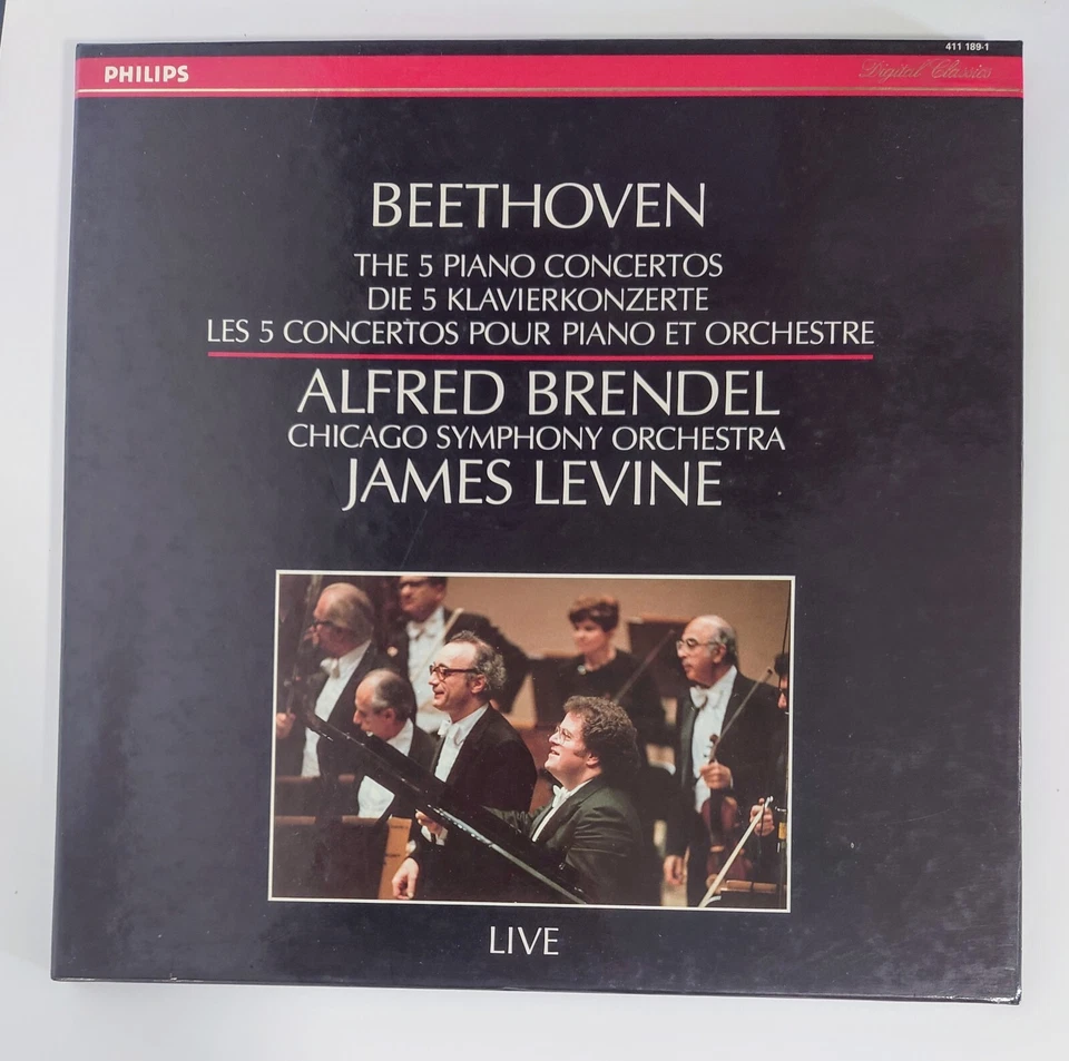 Beethoven 5 Piano Concertos Brendel NM 4LP Box Set 411 189-1 Vinyl Records - Image 2 of 4