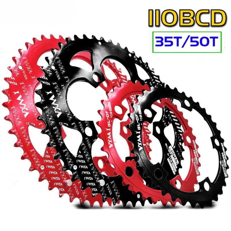 Rueda dentada ovalada 110BCD 50/35T bicicleta de carretera plato escalada potencia bicicleta piezas