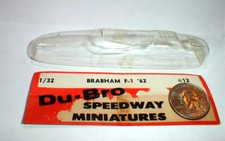 1962 Brabham F1 Clear Slot Car Body by DuBro 1/32 Scale Vintage 12 Original NOS