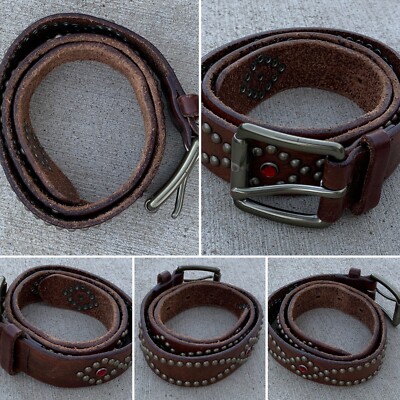 Ralph Lauren Belt Studded Rivet Western Cowgirl Cowboy Biker Ralph Lauren Belt Studded Rivet Western Cowgirl Cowboy Biker