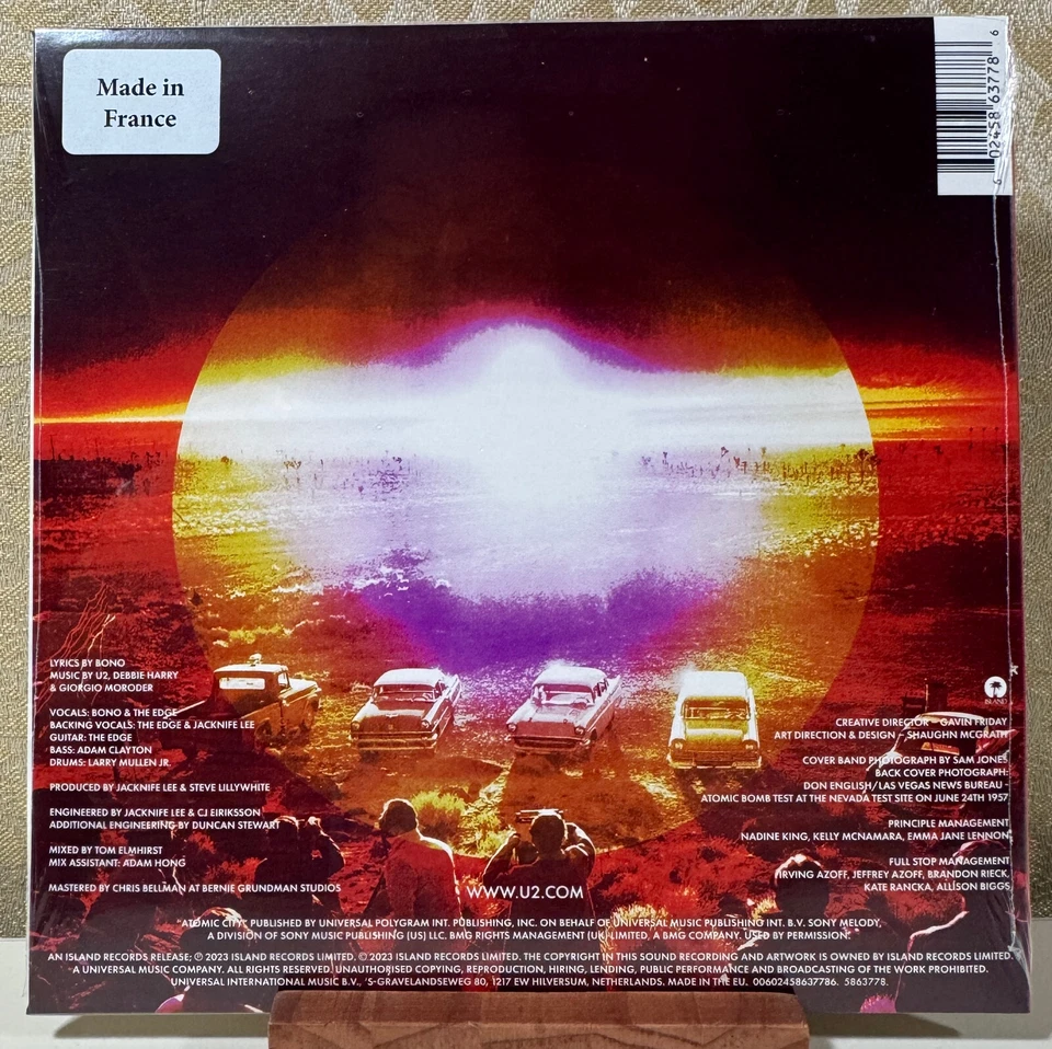 U2 Atomic City (7'' Vinyl) - NEW SEALED hype sticker damaged - Image 2 of 2