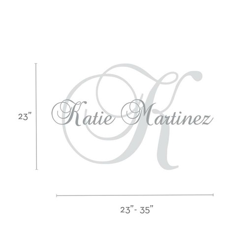 Personalized Monogram Name Wall Decal - Style B - Picture 3 of 4