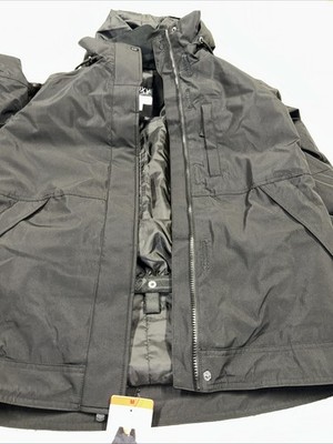 New, Roxy Womens Jacket Black Snow Billie Hood Water Wind Resistant Medium A5