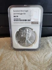 2019 W Burnished Silver Eagle NGC MS 70 Brown Label