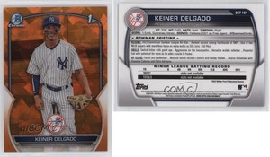 2023 Bowman Chrome Sapphire Edition Prospects Orange /75 Keiner Delgado #BCP-191