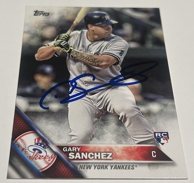 GARY SANCHEZ SIGNED RC 2016 TOPPS SERIES TWO CARD #675 (RC) NEW YORK YANKEES