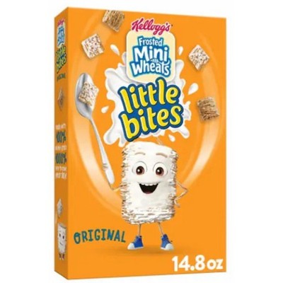 5x Kellogg's Frosted Mini Wheats Bites Cereal Original Snack Bulk Bundle 14.8oz