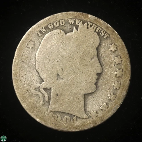 1901-O Barber Quarter - AG Details - New Orleans Mint Coin