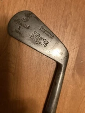 Antique Hickory Wood Shaft 1 Iron Driving Charles Brand Golf Club D4, 39.25”