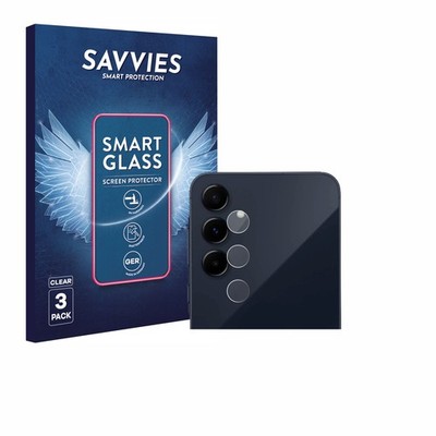 3x Savvies Schutzglas für Samsung Galaxy A55 5G (NUR Kameraschutz) Panzer Folie 