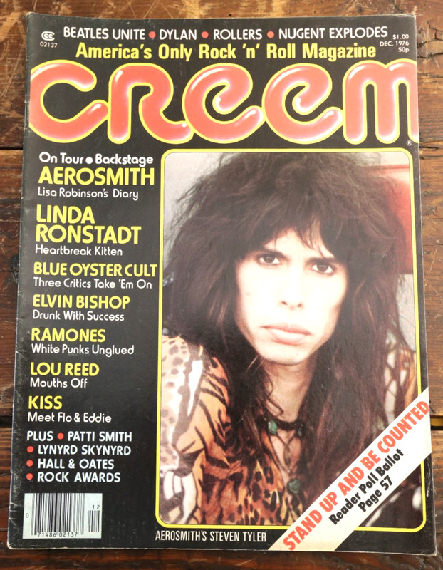 CREEM MAGAZINE VOL 8 NO 7 December 1976 AEROSMITH Linda Ronstadt RAMONES Kiss