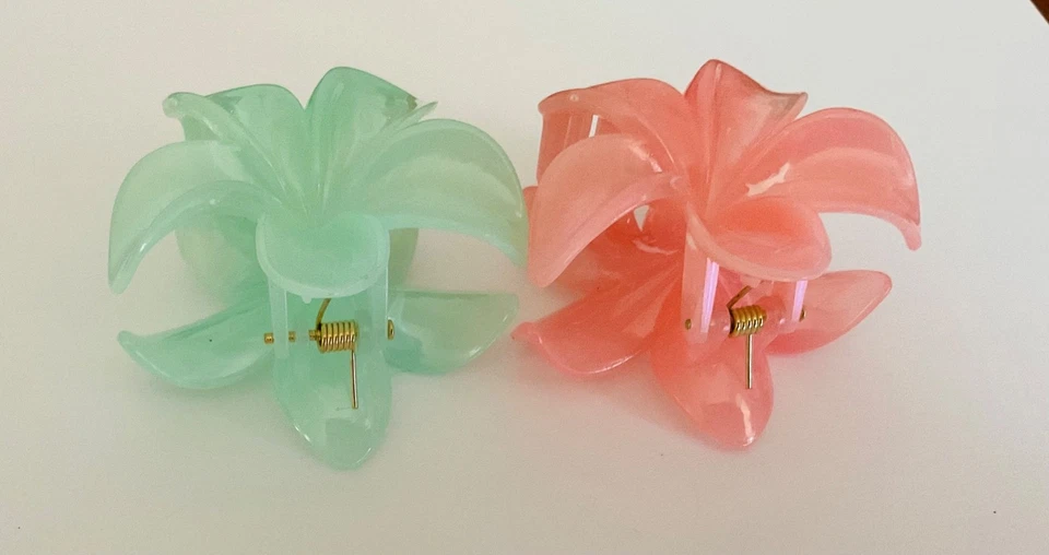 Pinza para el cabello con flores pinza para el cabello pinza para la mandíbula playa hawaiana accesorios para el cabello. FC-5 Foto 3 de 3