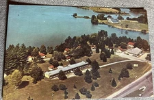 Eagle River WI De Noyer Motel and Supper Club On Lake Chrome postcard Wisconsin