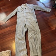 VTG 60s 70s Big Ben Denim Coveralls Men's Sz 44  Reg herringbone 38x29