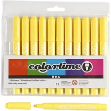 Colortime Marker, 5 mm Strichbreite, Warmgelb, 12 St ck