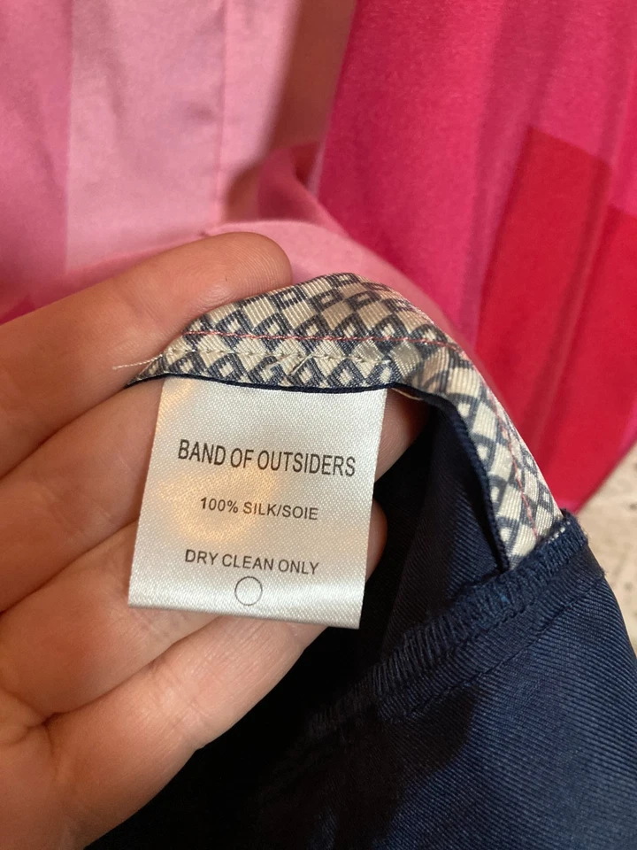 Vestido de seda Band of Outsiders para mujer 1X ligero retro cambio artístico arte para usar Foto 2 de 4