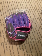 Franklin Mesh Tek Baseball Glove Girls Youth Size 9.5" 22867 Pink Purple