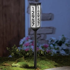 NEW! Solar Powered Address Stake - Wireless LED Light House Number -Customizable