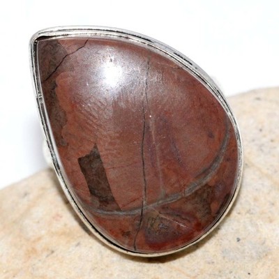 Stick Agate 925 Silver Plated Ring US 9 Unique Boho Gift Most Beautiful JW