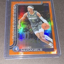Topps Jaden McDaniels Orange Holofoil #248 Serial /25 Minnesota Timberwolves