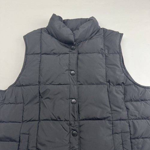 Chaleco acolchado Lands End negro sin mangas para hombre talla S cierre a presión poliéster - Imagen 3 de 11