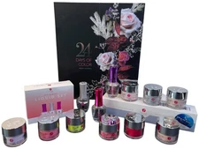 Revel Nail Large Polish Manicure Set Liquid & Dip Powder Advent Calender + More