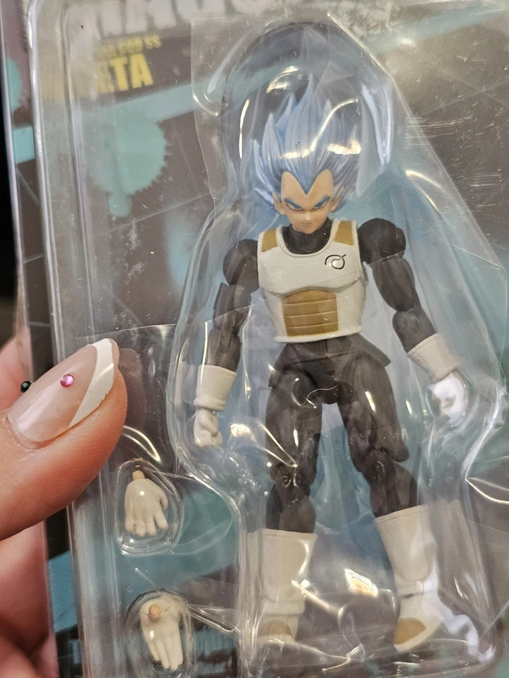 "Figura de acción Bandai Shodo Super Saiyan God SS Vegeta Dragon Ball Z 3,75"" arriba" Foto 2 de 3