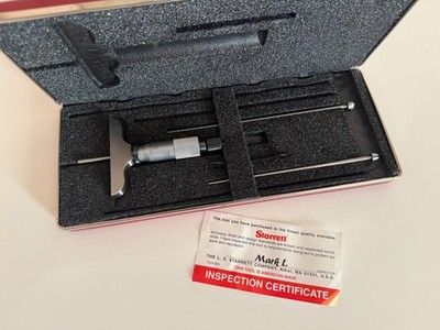 STARRETT 0-3 Inch DEPTH MICROMETER SET NO 440Z-3L
