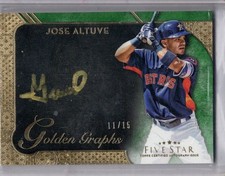 2017 Topps Five Star #GG-JA Jose Altuve Golden Graphs Autographs Green #/15