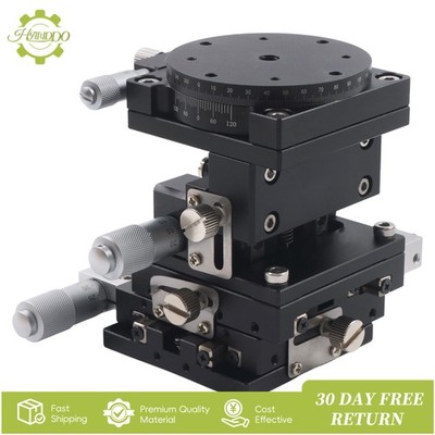 4 Axis XYZR Manual Trimming Platform Linear Stage Bearing Tuning Sliding Table