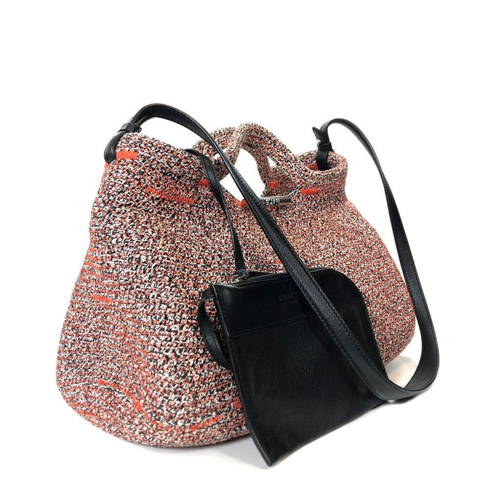 BALENCIAGA 2way bag with pouch, handbag/shoulder bag, red BALENCIAGA 2way bag with pouch, handbag/shoulder bag, red