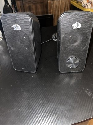 Redragon GS500 Stentor PC Gaming Speaker, 2.0 Channel Stereo, Red LED backlight