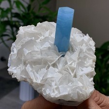 336g Rare!! Natural Beautiful Aquamarine With Mica Crystal Specimen Rough