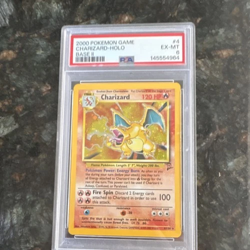 Pokémon TCG Charizard Holo Rare Base Set 2 4/130 PSA 6 2000