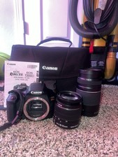 Canon EOS Rebel T6 1300D Camera with two lenses, 18-55mm Lens Black