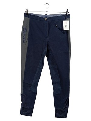Equilibre Reithose Damen Vollbesatz Navy Blau Grau Größe L 40