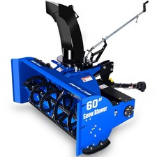 Bilt Hard 60'' Pto Snow Blower For Tractor With Manual Chute Rotator, 3 Point Pt