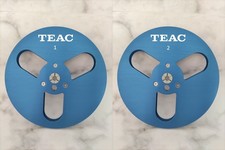 One Pair Teac Blue 7'' Tape Reel Light Metal Aluminum Take Up Reel