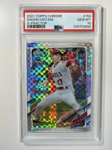 2021 Topps Chrome Shohei Ohtani X-Fractor #159 - PSA 10 - SSP - Dodgers