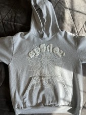 Size XL Sp5der OG Web Hoodie Heather Gray 